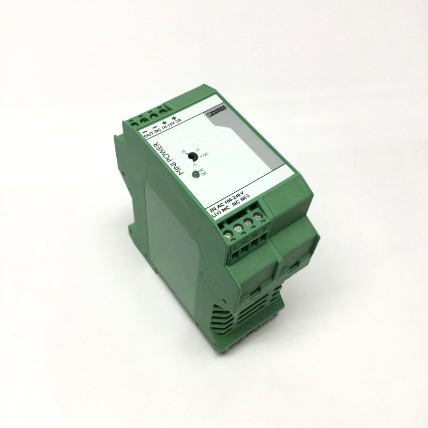 Used Phoenix Contact MINI-PS-100-240AC/10-15DC/2 DIN Mount Power Supply 10-15VDC, 2A
