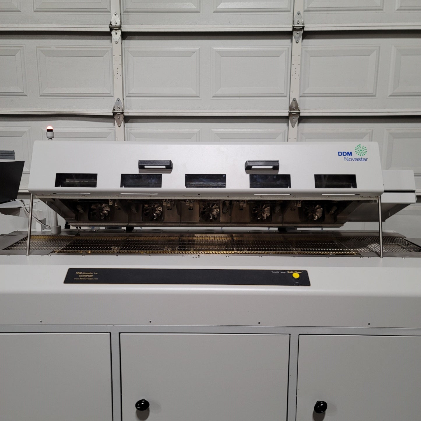 Used DDM Novastar GF-125HC 5-Zone Convection Reflow Oven 12"W x 56"L 400°C 208VAC 3Ph