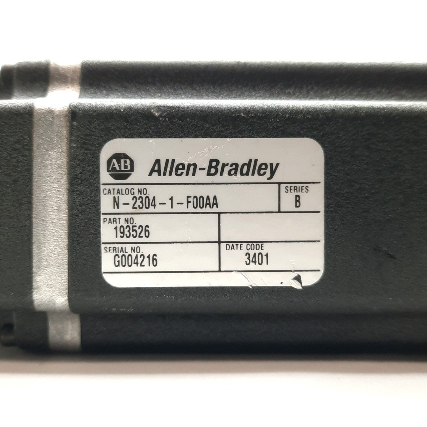 Used Allen Bradley N-2304-1-F00AA Servo Motor 4lb-in 6000RPM 3PH 115VAC 2.3A NEMA 23