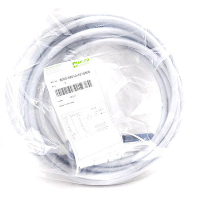 New Murr 8000-88010-3570500 Pre-Wired Cable 8 Port 3 Pin M8 24VDC 8A IP65, IP67