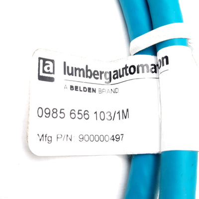 New Lumberg Automation 0985 656 103/1M Ethernet Cable, M12 8-Pin Male to RJ45, 1M