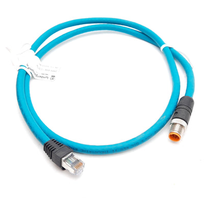 New Lumberg Automation 0985 656 103/1M Ethernet Cable, M12 8-Pin Male to RJ45, 1M