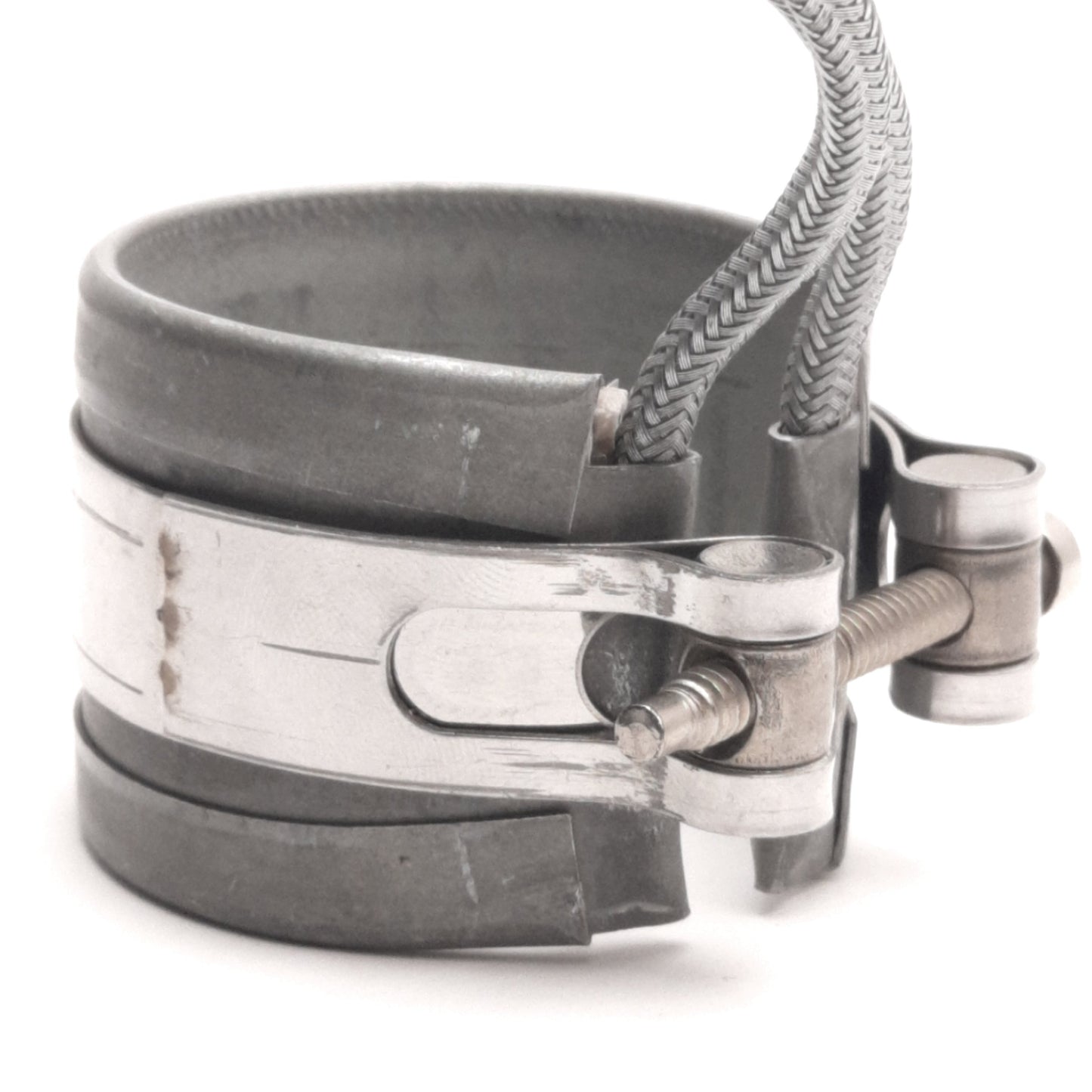 Used Watlow B1N1JN2 Band Heater Ø1-3/4" x 1-1/2", 120V AC, 200W, SS Braided Lead
