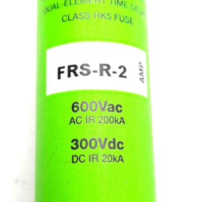 New – Open box Lot of 6 Bussmann FRS-R-2 Fusetron Dual-Element Time-Delay Fuse 600VAC/300VDC 2A