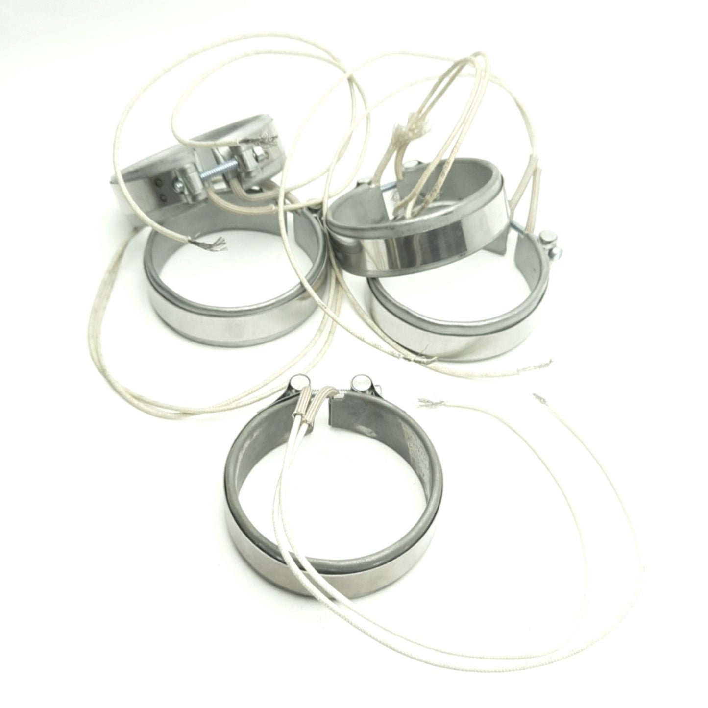 Used Lot of 5 Plastic Processing Equip. M-5714-2 MI Band Heater, 300W 240V, 3" x 1"