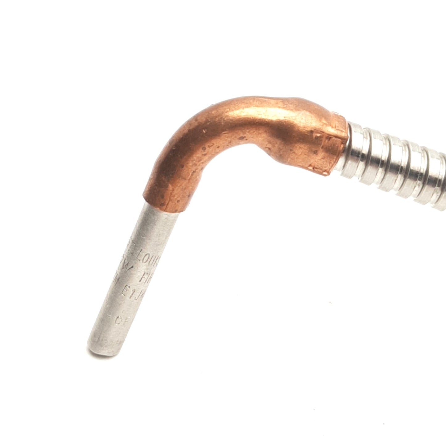 Used Watlow E1J42 Right Angle Cartridge Heater, 1/4" x 1-1/2", 120V 200W, SS Hose