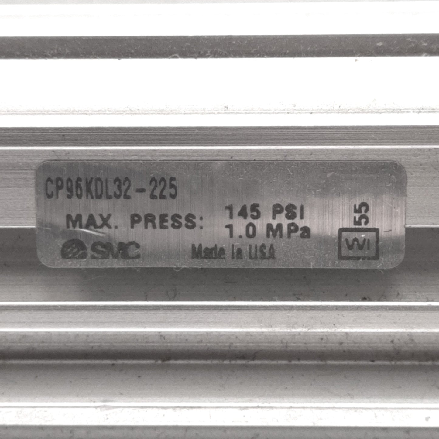 New – Open box SMC CP96KDL32-225 Pneumatic Cylinder, 145psi Max, ø32mm Bore, 225mm Stroke
