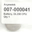 Used Asymetek 007-00041 DL250 CPU Battery , 3V DC, Ø23mm x 5.4mm