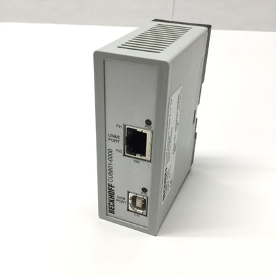Used Beckhoff CU8801-0000 USB 2.0 Extension Transmitter Box, RJ45, 50m Distance