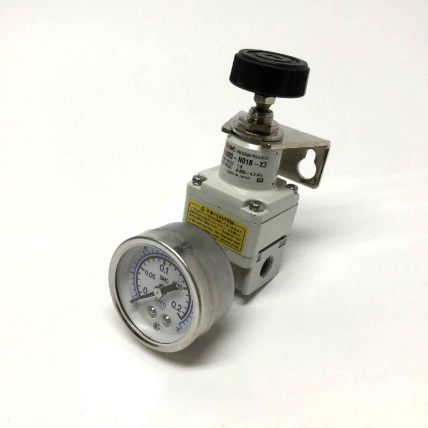 Used SMC IR1000-N01B-X3 Precision Pressure Regulator, 0.005-0.2MPa Out, 1/8" NPT