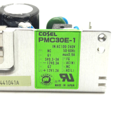 Used Cosel PMC30E-1 DC Power Supply Out: ±12VDC 1.2A/-.3A, 5VDC 3A In: 100-240VAC .9A