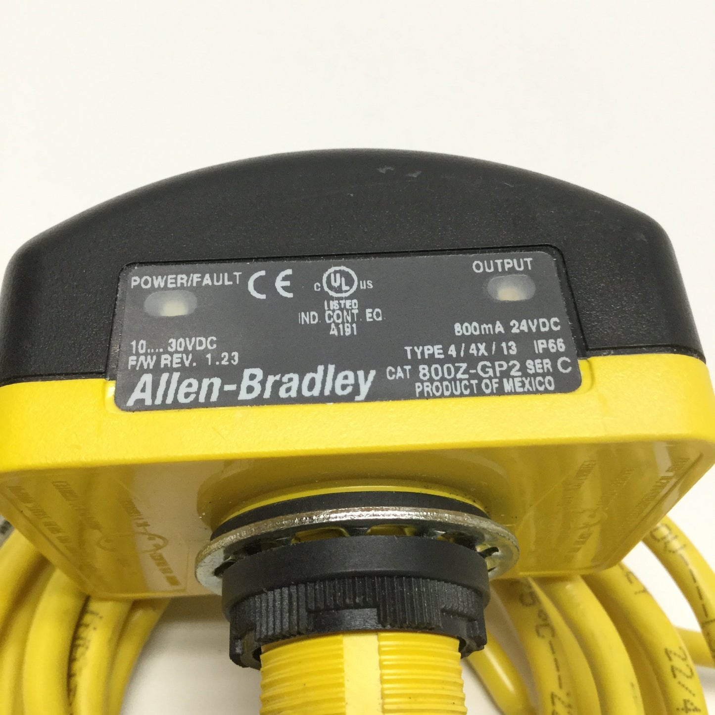 Used Allen Bradley 800Z-GP2Q4 Zero-Force Momentary Touch Button Switch, 10-30VDC, PNP