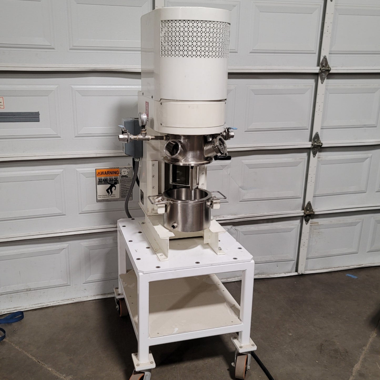 Used Premier Mill PLM-5 Planetary Mixer With Vacuum Cover, 1/2HP, 5L Cap, 460VAC 3Ph