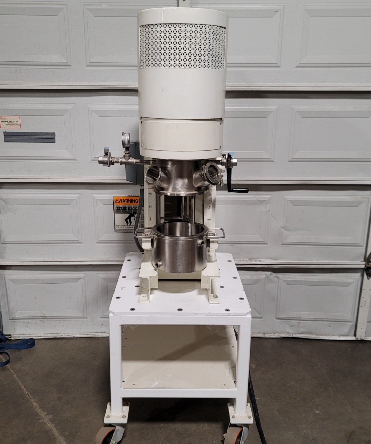 Used Premier Mill PLM-5 Planetary Mixer With Vacuum Cover, 1/2HP, 5L Cap, 460VAC 3Ph