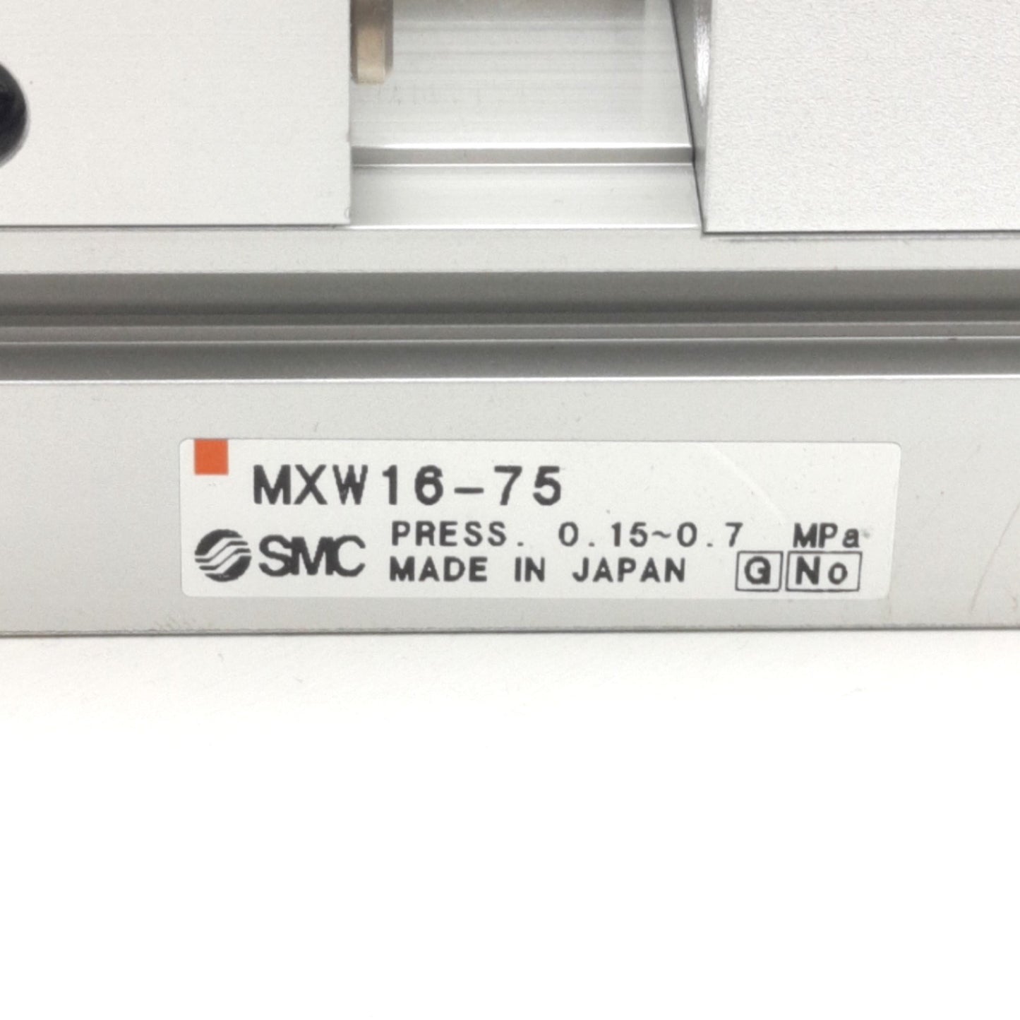 Used SMC MXW16-75 Air Slide Table 16mm Bore, 75mm Stroke, M5 Ports, 0.15-0.7MPa