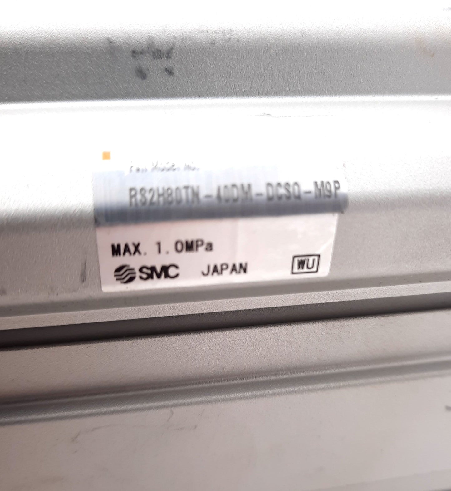 Used SMC RS2H80TN-40DM-DCSQ-M9P Stopper Cylinder Double Acting 80mm Bore 40mm Stroke