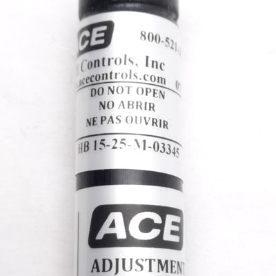 Used Ace Controls HB-15-25-M Hydraulic Damper, ø15mm Body, 25mm Stroke, 150N