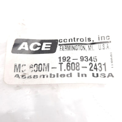 Used Ace Controls MC600M Shock Absorber, M25x1.5, 1200in-lbs/cycle, 10mm Stroke