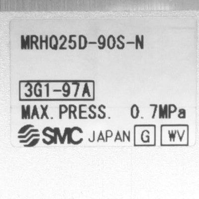 New SMC MRHQ25D-90S-N Rotary Air Gripper, ø25mm Bore, 90deg Rotation, M5x0.8 Ports