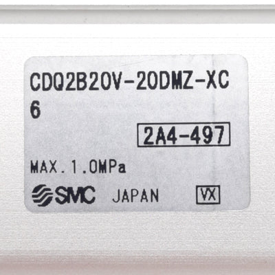 New SMC CDQ2B20V-20DMZ-XC6 Compact Cylinder, ø20mm Bore, 20mm Stroke, M5x0.8, 1.0MPa