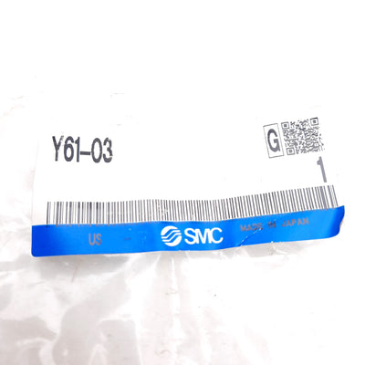 New Lot of 2 SMC Y61-03 T-Type Spacer For Use With AC60, 3/8in BSPT Port, Aluminum
