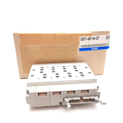 New SMC SS5Y7-42P-04-02T Manifold Block 26-Pin Flat Connector, 1/4in NPTF Ports