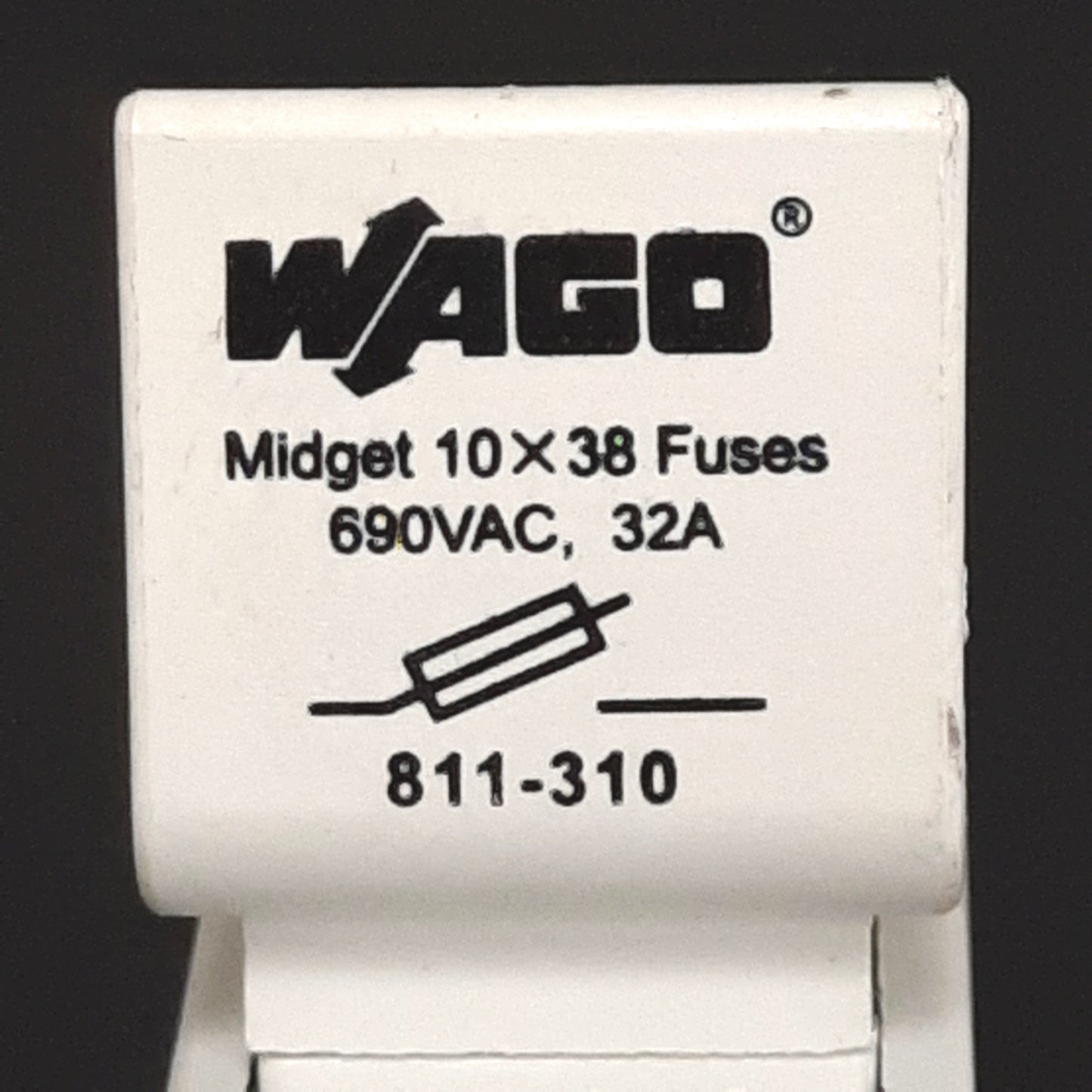 New Lot of 7 WAGO 811-310 2-Conductor Fuse Holder, Single Level, 690V 32A, DIN Rail