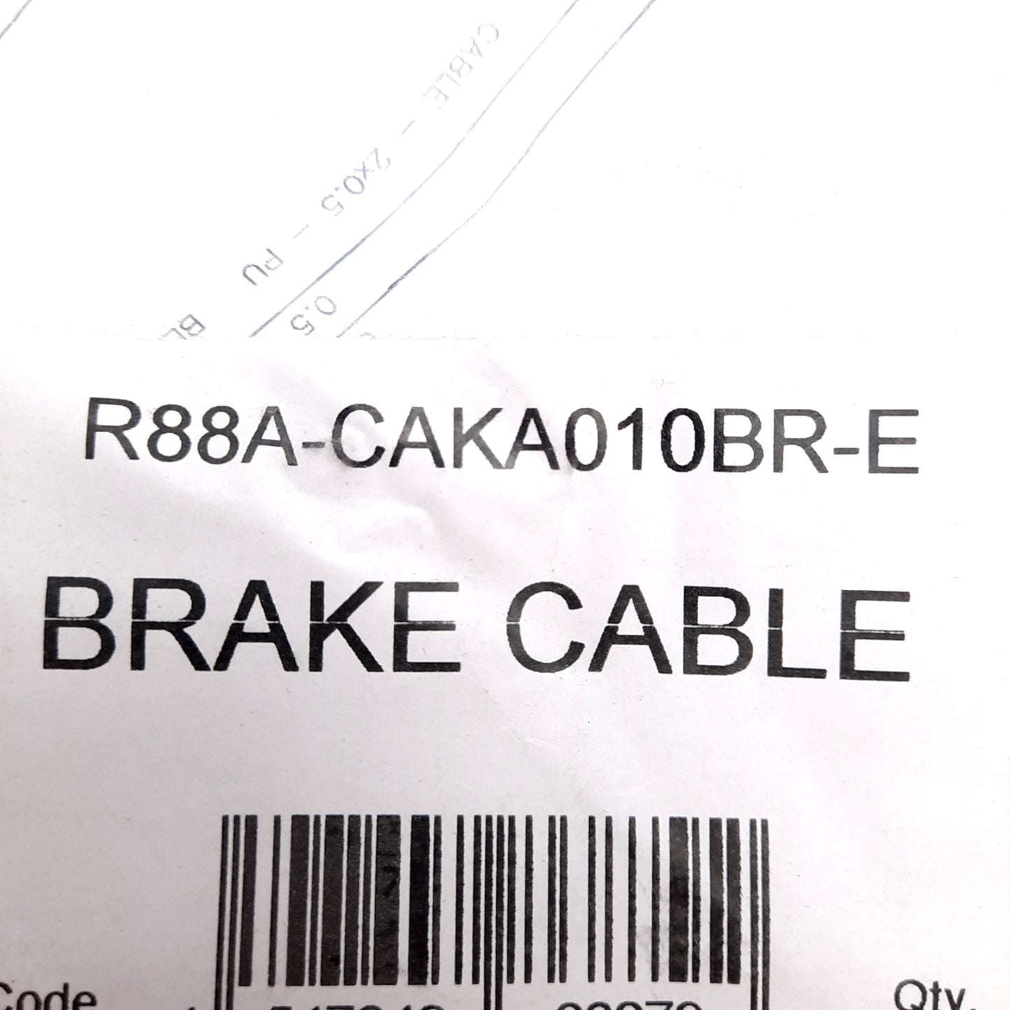New Omron R88A-CAKA010BR-E Caka High Flex Brake Cable For Accurax G5 Series, 10m