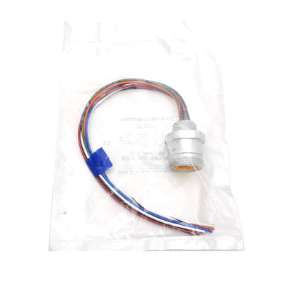 New Mencom MIN-9MR-1-18 Receptacle, 1-1/8in 9-Pin Male to Flying Leads, 300V 4A,1ft