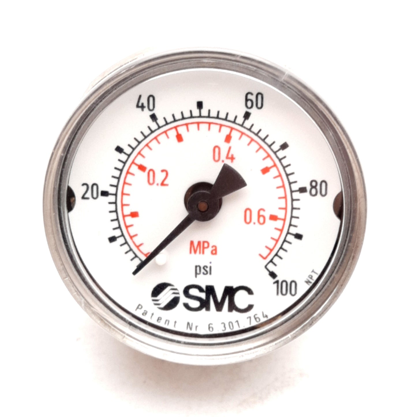New Lot of 2 SMC K27-MP0.7-N01MS Pressure Gauge, 0-0.7MPa, 1/8in BSPT, M5x0.8