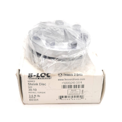 New B-LOC B0301 SD10 Series 30-10 Shrink Disc 177-407ft-lbs Torque, 30mm ID, 60mm OD