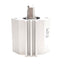 New SMC CDQ2A20-10DZ-XC2 Compact Cylinder ø20mm Bore, 10mm Stroke, 1.0MPa, M5x0.8