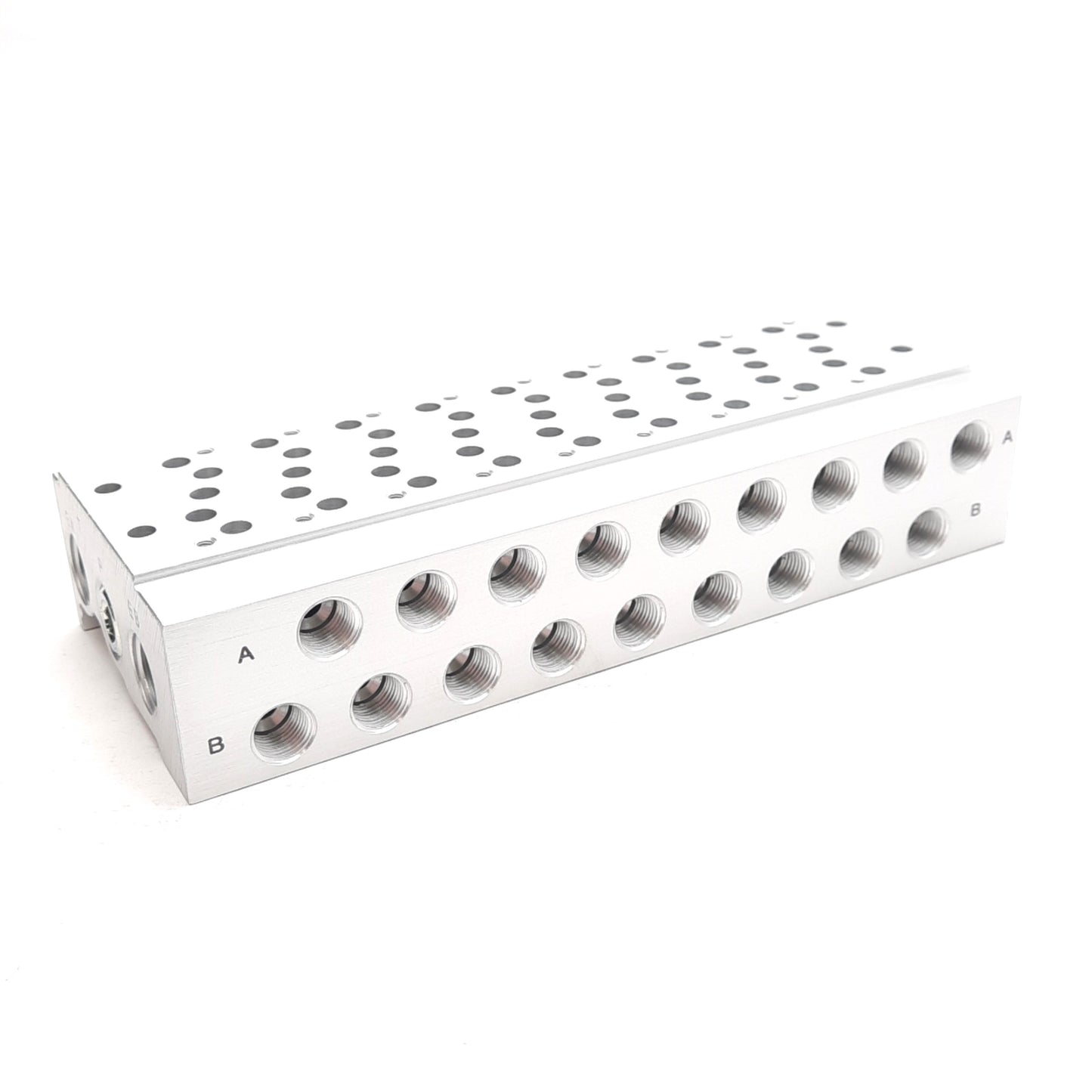 New SMC SS5Y5-41-09-01T Bar Stock Manifold For SY5000, 9 Valve Stations, 1/8in NPTF