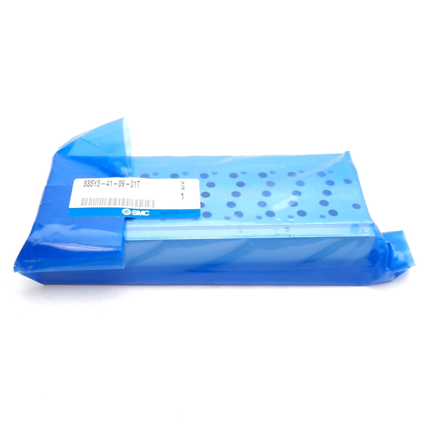 New SMC SS5Y5-41-09-01T Bar Stock Manifold For SY5000, 9 Valve Stations, 1/8in NPTF