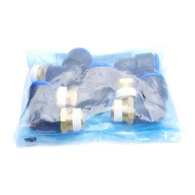 New Lot of 5 SMC KQL16-04S KQ One-Touch Elbow Fitting, ø16mm P2C Port, Rc1/2 Male