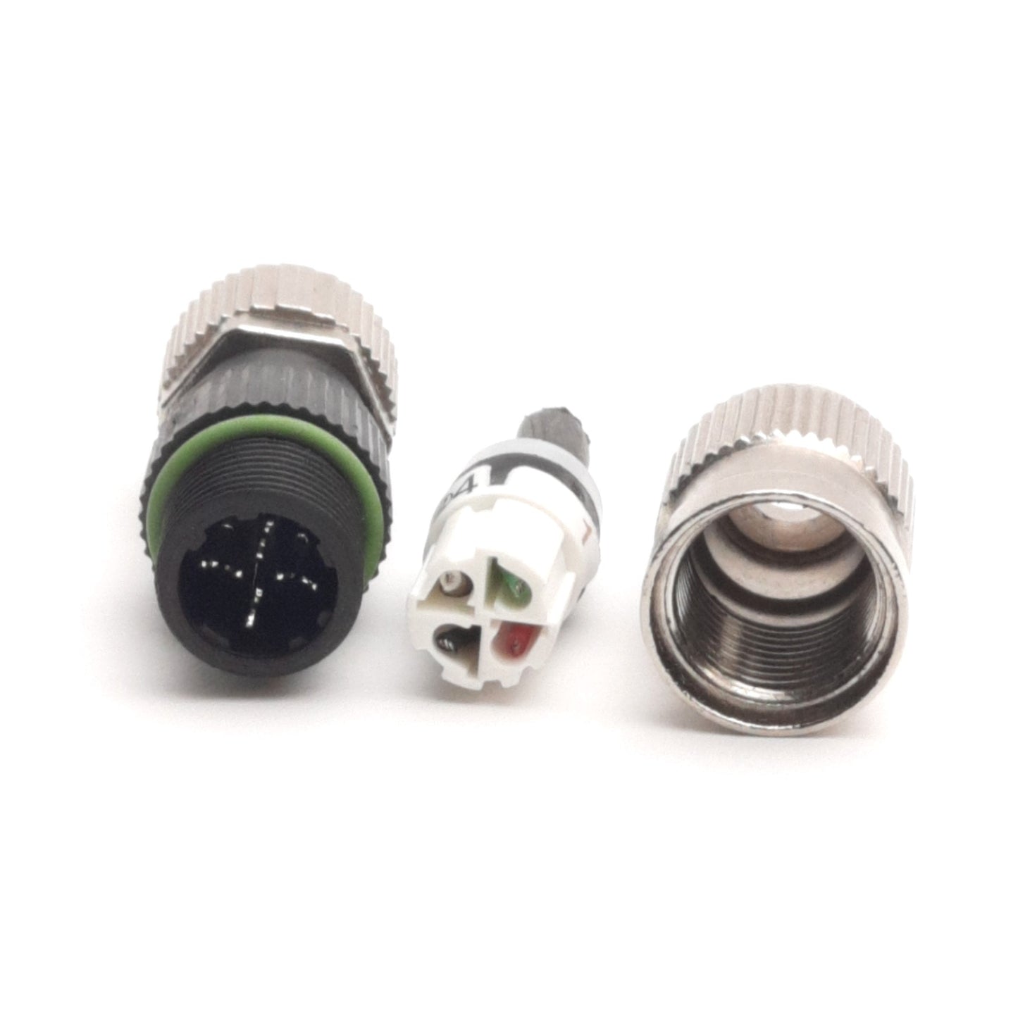 Used Lot of 2 L-Com M12FT4AF Field Wireable Connector M12 4-Pin Female A-Code, 32V 4A