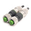 Used Lot of 2 L-Com M12FT4AF Field Wireable Connector M12 4-Pin Female A-Code, 32V 4A