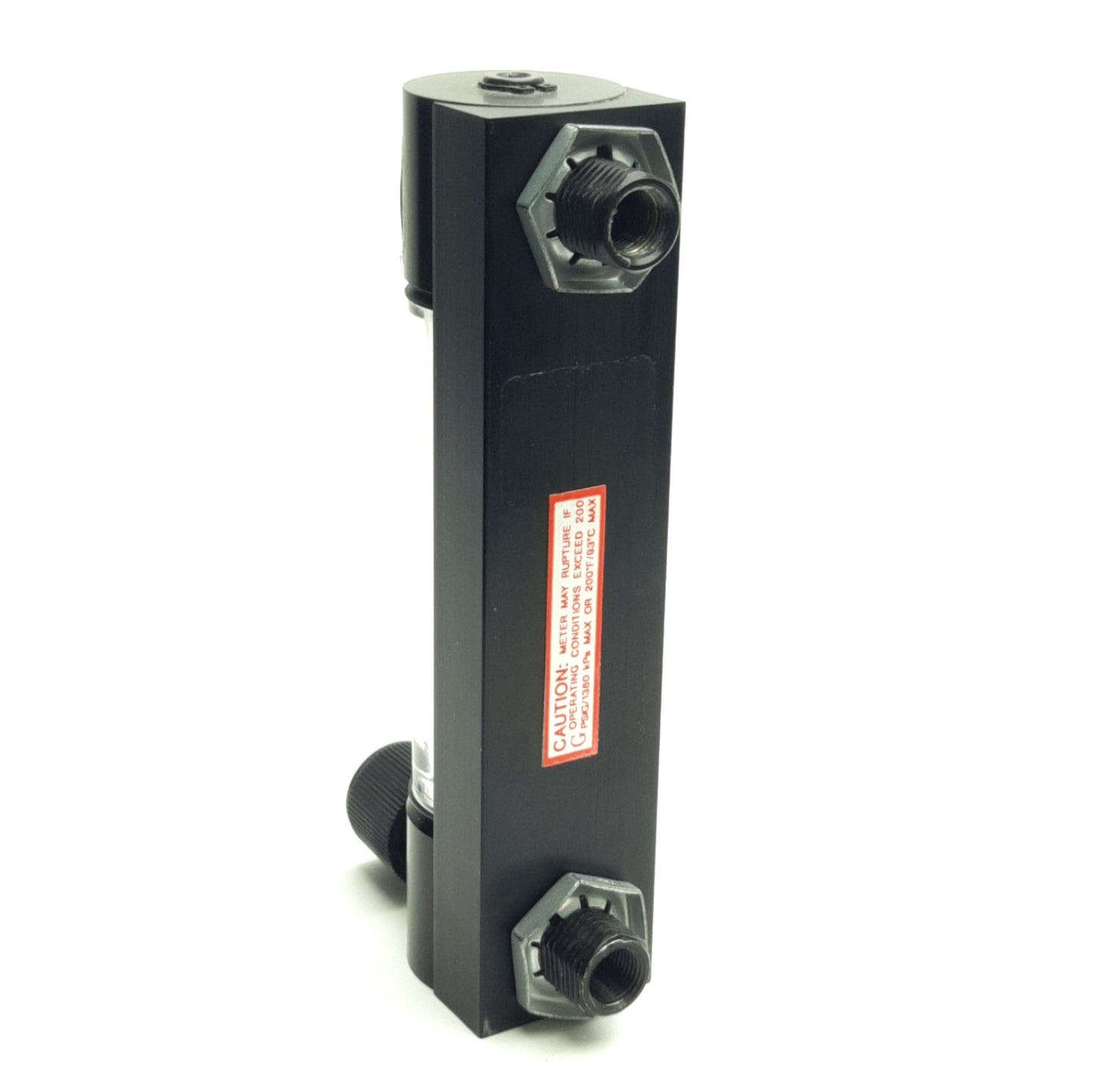 Used Brooks Instruments 1250A Flow Meter 1-10LPM Argon, 1/8" NPT, 65mm Scale, 200Psig