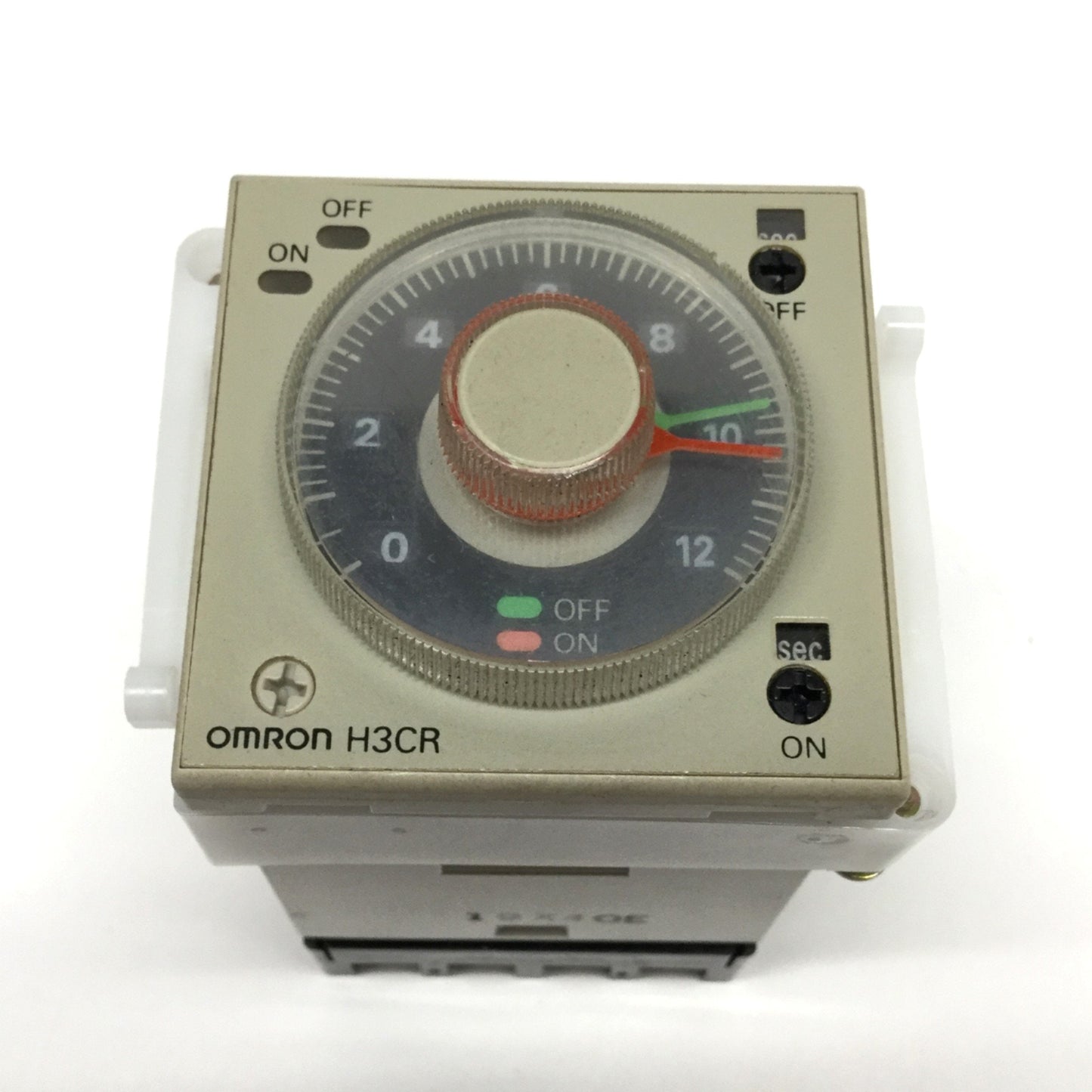 Used Omron H3CR-F8 Twin Timer Relay DPDT 100-240VAC, 5A 250VAC, 0.05s-300h, 8-Pin