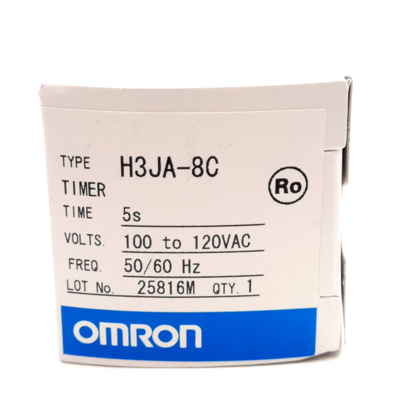 Used Omron H3JA-8C Solid State Timer, 5s Time, 100-120VAC Supply, 250VAC 5A Contact