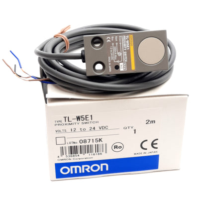 Omron TL-W5E1 Proximity Sensor, NPN NO, 3-Wire, 5mm Range, 12-24VDC 200mA, 2m