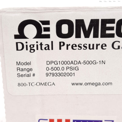 New Omega DPG1000ADA-500G-1N Digital Pressure Gauge 500psig 8-24VAC/9-32VDC 1/4" NPT