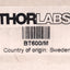 New Thorlabs BT600/M Beam Trap, 200nm to 3µm, CW, 80W, 150W/cm², 30mJ/cm², ø11mm