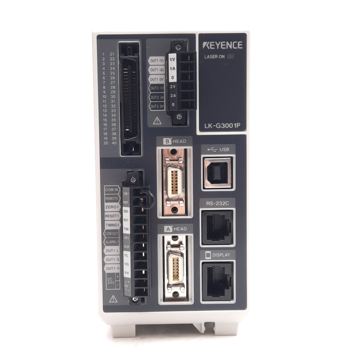 New Keyence LK-G3001P Laser Displacement Sensor Controller, 2-Units, PNP, 24VDC 0.5A