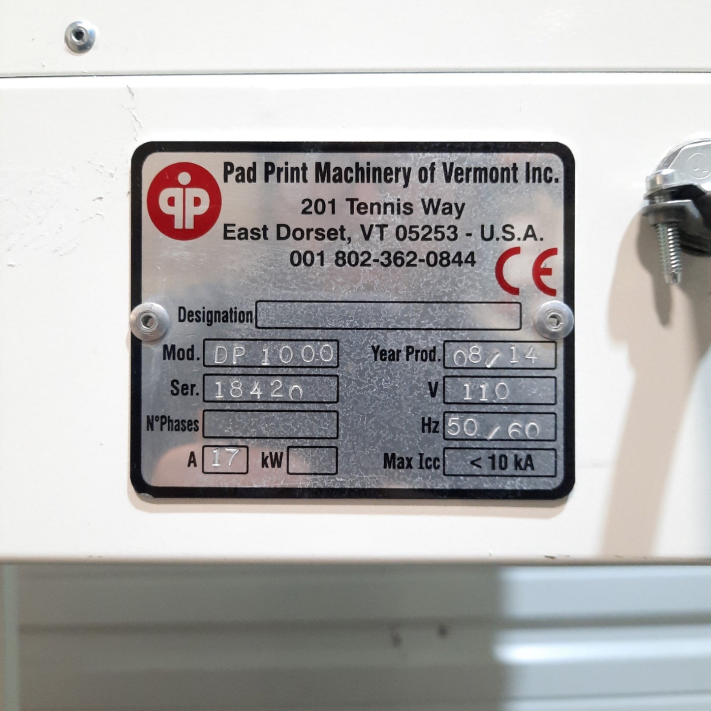 Used Engineered Printing Solutions DP1000 Pad Print Infrared Dryer 300℉ 13 x 28" 110V