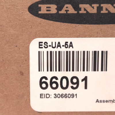 New Banner ES-UA-5A Safety Relay E-Stop Module, 4NO + 1NC + 2AUX, 115VAC/12-24VDC