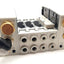 Used SMC VV5QC41-04N11NFD0 4 Station Manifold Base D-Sub Connector 3/8"NPT