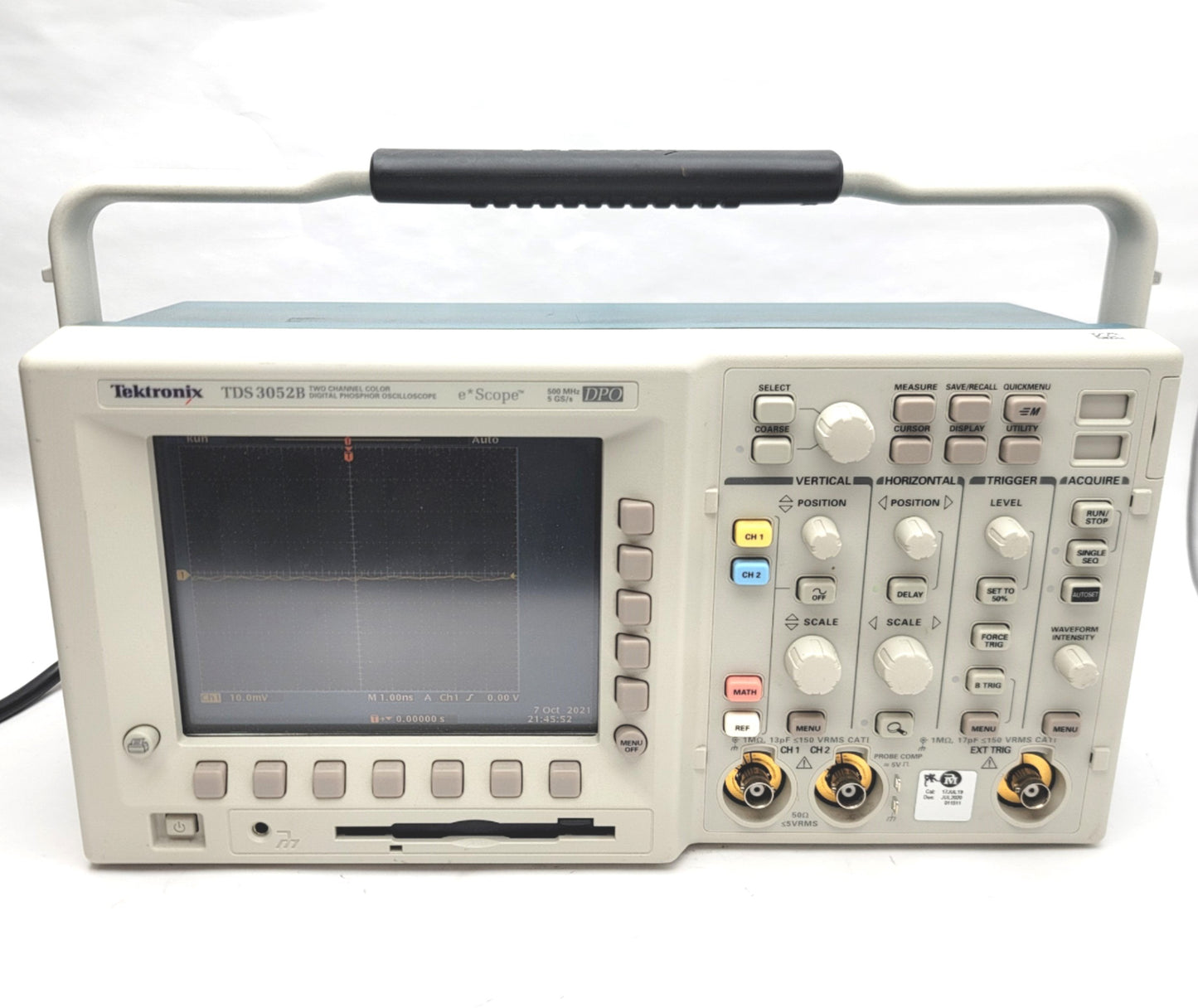 Used Tektronix TDS 3052B Digital Phosphor Oscilloscope 500MHz, 5GS/s, 100-240VAC