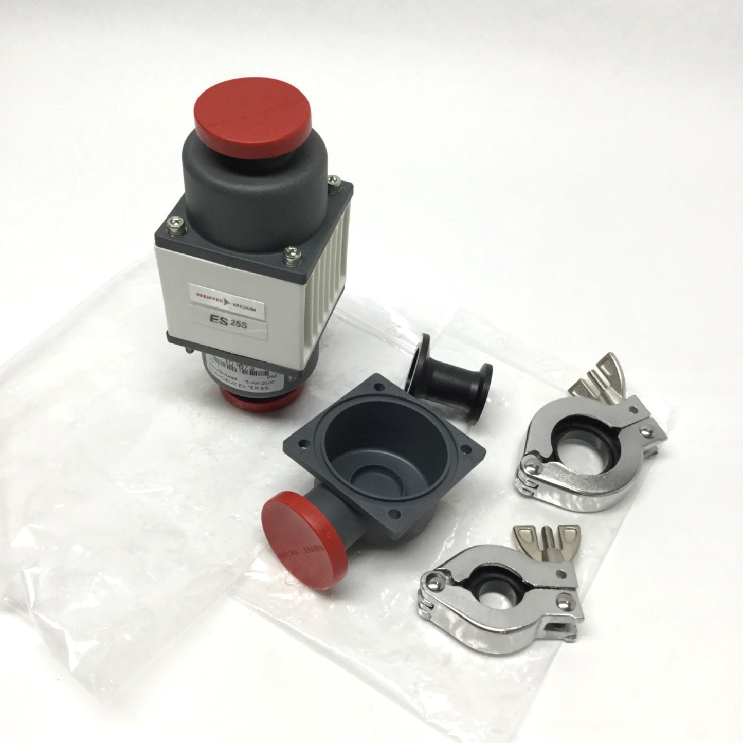 New – Open box Pfeiffer Adixen ES 25 S ACP Vacuum Pump External Exhaust Silencer DN25 ISO-KF