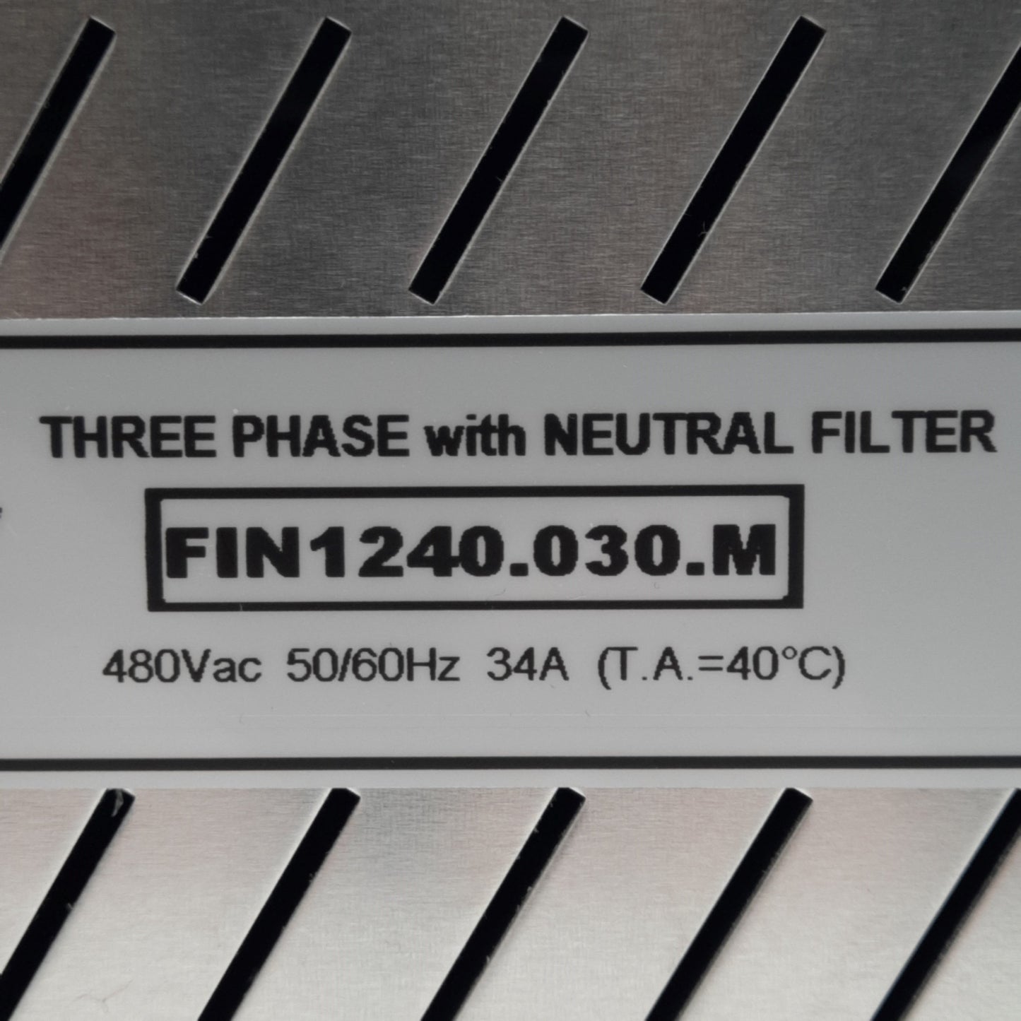 New Enerdoor FIN1240.30.M Three Phase with Neutral Filter, 480VAC 30A, 3mA Leakage